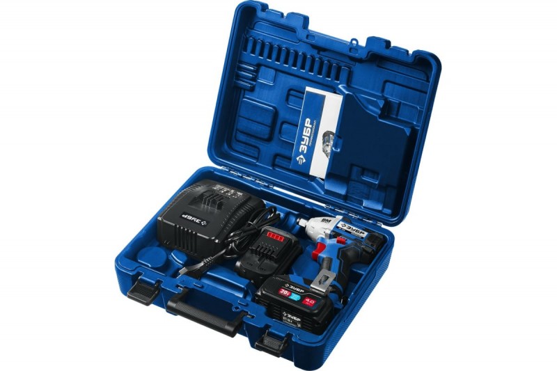 Аккумуляторный гайковерт ЗУБР Профессионал BRUSHLESS (GB-250-42; 280Нм; 1/2"; 20В; регулировка частоты; 0-3900 уд/мин; бесщеточный; 2 аккумулятора, кейс)