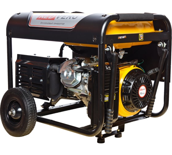 REDVERG генератор бензиновый (RD-G8000EN3 4-х тактный, бенз., OHV, с возд. охл. 15л.с.; 407см3; макс.-6,5кВт; ном.-6кВт; 220/380V; ручной/электрозапуск; бак 25л; масло 1,1л; 78ДБ 9)