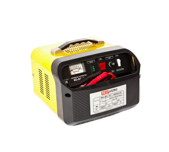 REDVERG устройство зарядное (RD-BC-16; 12/24V; 230/380Вт; ток зарядки 16А; 90-180А/ч)