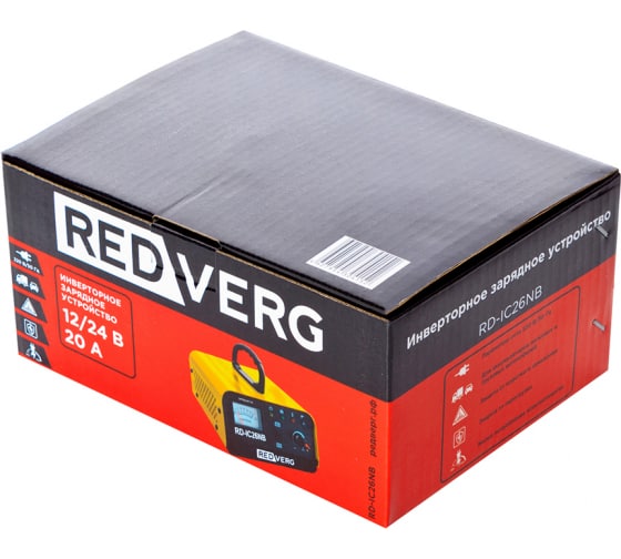 REDVERG устройство зарядное инверторное (RD-IC26NB; напряжение зарядки 12/24V; 680/900Вт; ток заярдки 4-20/3-15А)