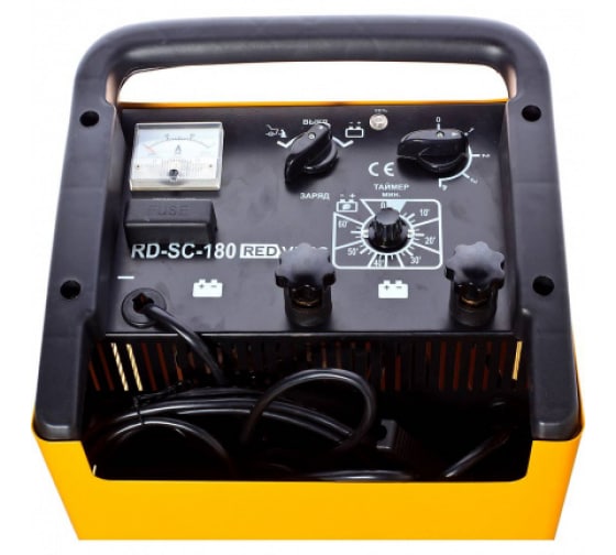 REDVERG устройство пускозарядное (RD-SC-180; зарядка-0,9кВт, режим пуск-6,5кВт; ток зарядки 30А; ток пуска 180А; 90А/ч)