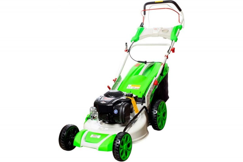 Газонокосилка бенз. самоходная REDVERG (RD-GL51SB; двиг.Briggs&Stratton625E; 3,2л.с.; ш.ск.51см; в.ск.30-80мм; травосб.70л; травосб. ткань/пл.; дека сталь; бок.выб.-есть; мульч.-есть.; 33,5к)