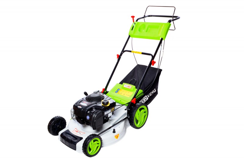 Газонокосилка бенз. самоходная REDVERG (RD-GLM510GS-BS; двиг.625EXi SERIES; 5,6л.с.; ш.ск.51см; в.ск.25-75мм; травосб.50л; травосб. ткань/пл.; дека сталь; бок.выб.-есть; мульч.-есть.; 32,5кг)