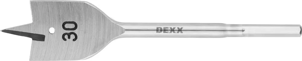 Сверло по дереву DEXX (30/152; перовое; шестигранный хвостик; 1шт в блистере; 2945-30)