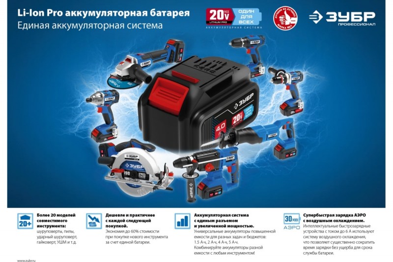 Шуруповерт ударный аккумуляторный ЗУБР Профессионал BRUSHLESS (DBS-201; бесщеточный; 70 Hм; 0-500/0-1800 об/мин; 20В / без АКБ и БЗУ, коробка)