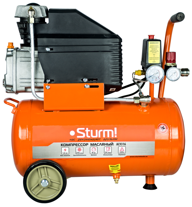 Воздушный компрессор STURM (AC9316; 24 л )