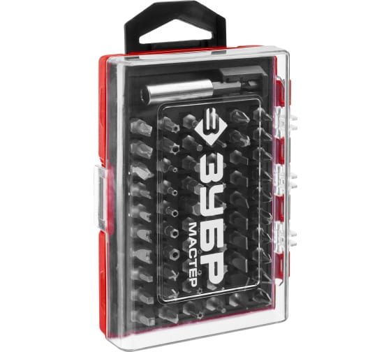 Набор бит ЗУБР Мастер (61шт; 25мм; PH, PZ, SL, T, HEX; 26089-H61)