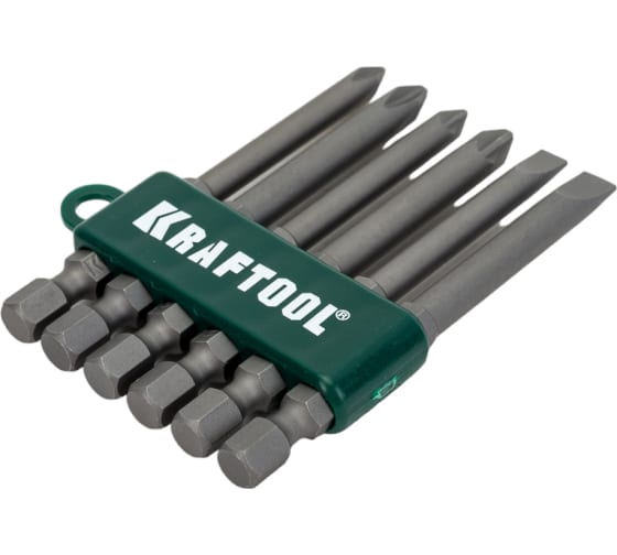 Набор бит KRAFTOOL KraftMax (6шт; 75мм; PH, PZ, SL; 26061-Н6)
