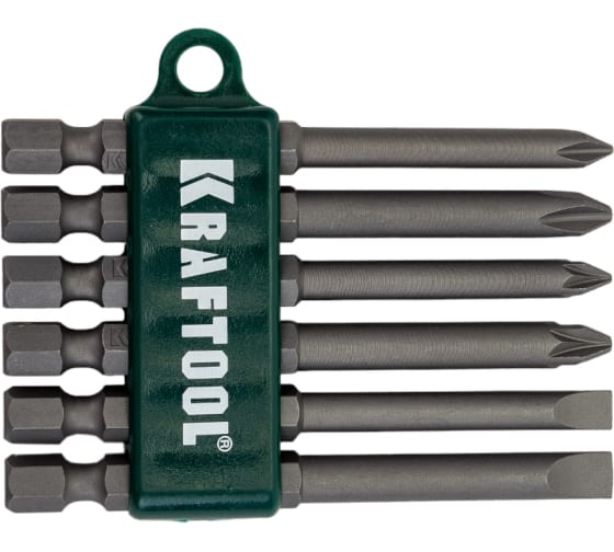 Набор бит KRAFTOOL KraftMax (6шт; 75мм; PH, PZ, SL; 26061-Н6)