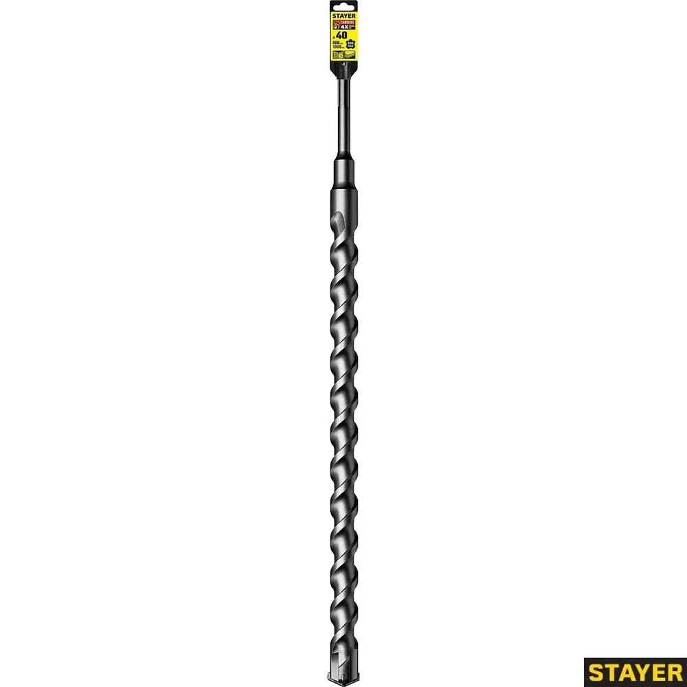Бур STAYER (SDS-Max; 40/880/1000; 4 резца; 1 спираль; 29370-880-40)